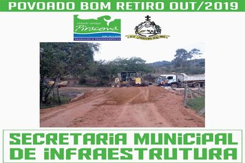 Foto - OBRAS POVOADO DO BOM RETIRO, GEADA, SOBRADINHO E MANDEMBO.